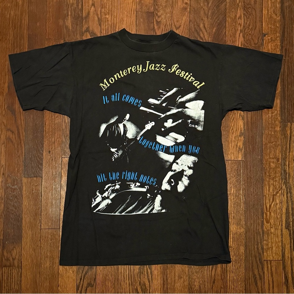 VTG 1993 Monterey Jazz Festival Puff Print Single Stitch Graphic Tee